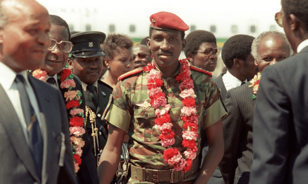 Presidente de Burkina Faso Thomas Sankara en 1986, un año antes de su muerte. Alexander Joe/AFP/Getty Images