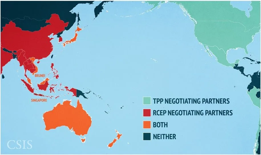Asia - América - China - Australia - Economía - Comercio - Acuerdos TPP y RCEP
