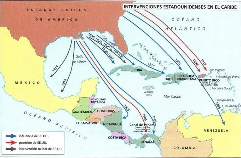 Las intervenciones de Estados Unidos en el Caribe fueron habituales durante el final del siglo XIX y principios del XX. Fuente: IEEE