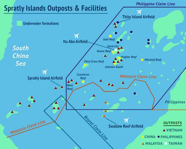 Brunei también está inserta en las dinámicas de las Spratly, aunque su papel es mucho más discreto