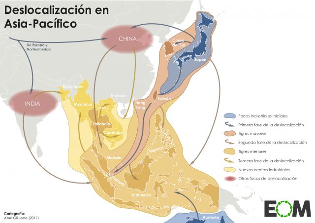 La deslocalización en Asia-Pacífico