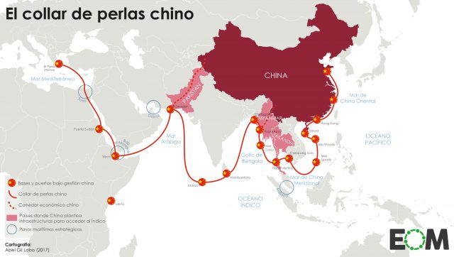 El collar de perlas de China: geopolítica en el Índico