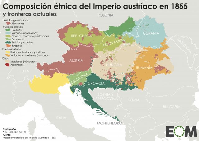 El Imperio austríaco en 1855