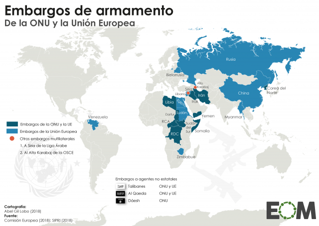 Los embargos de armas en el mundo