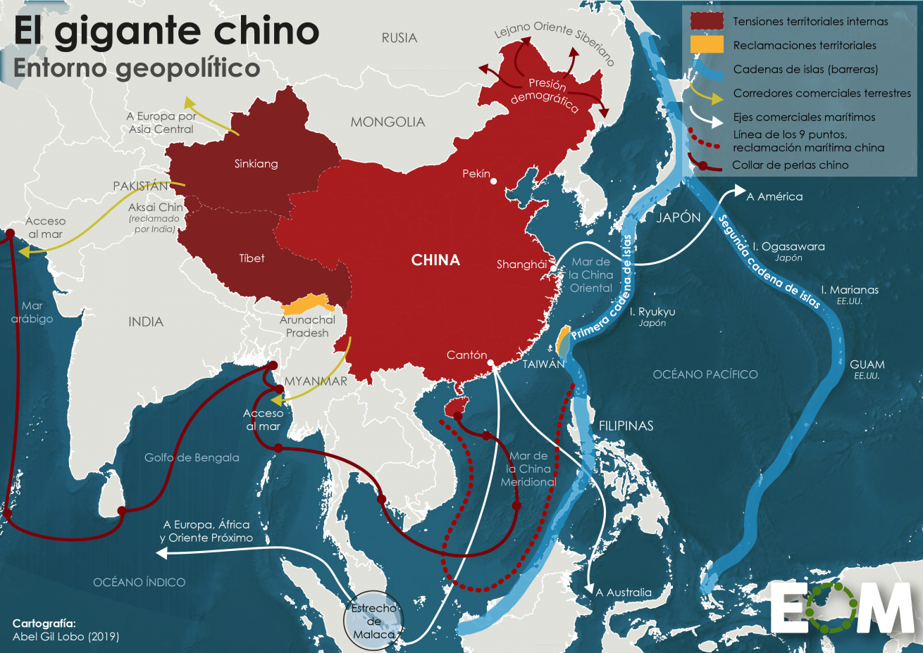 La geopolítica de China en Asia-Pacífico - Mapas de El Orden Mundial - EOM