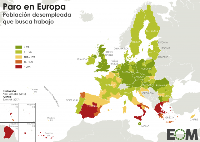 El desempleo en la Unión Europea