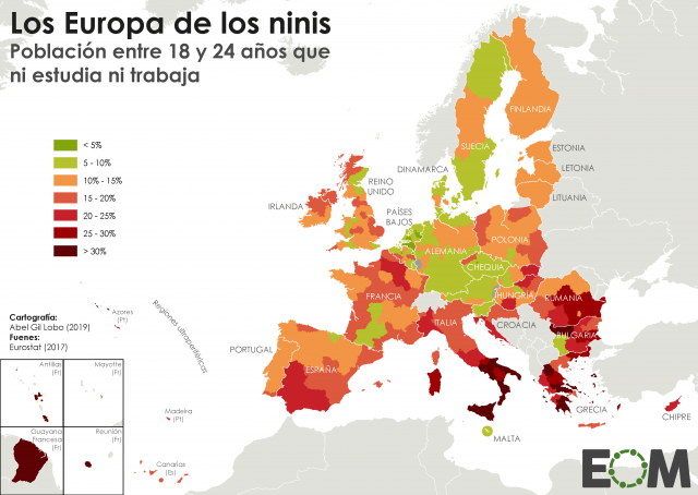 La Europa nini: ni estudia ni trabaja