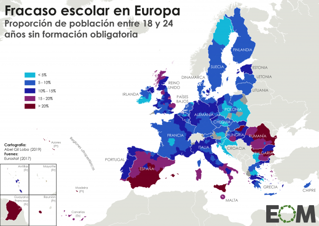 El fracaso escolar en la Unión Europea