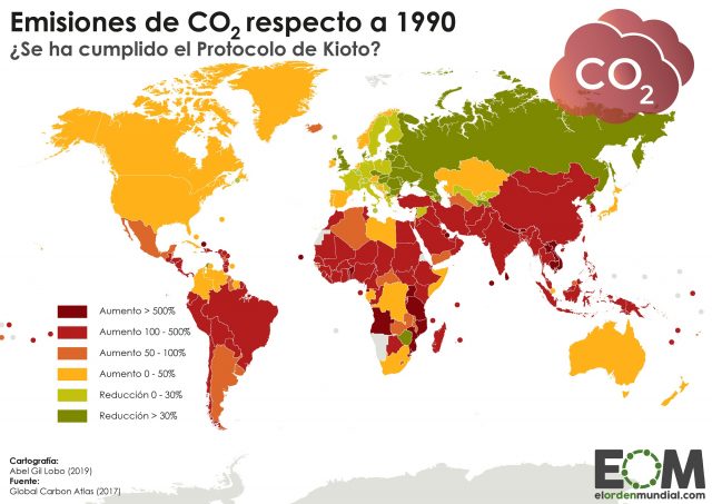 Las emisiones de CO2 desde el Protocolo de Kioto