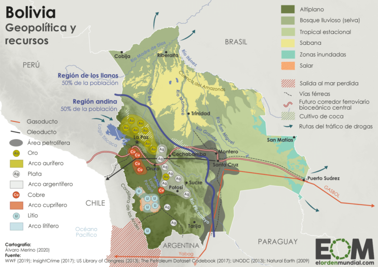 La geopolítica de Bolivia - Mapas de El Orden Mundial - EOM