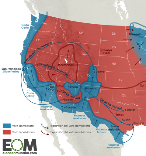 El mapa de la geografía electoral de Estados Unidos - Mapas de El Orden ...