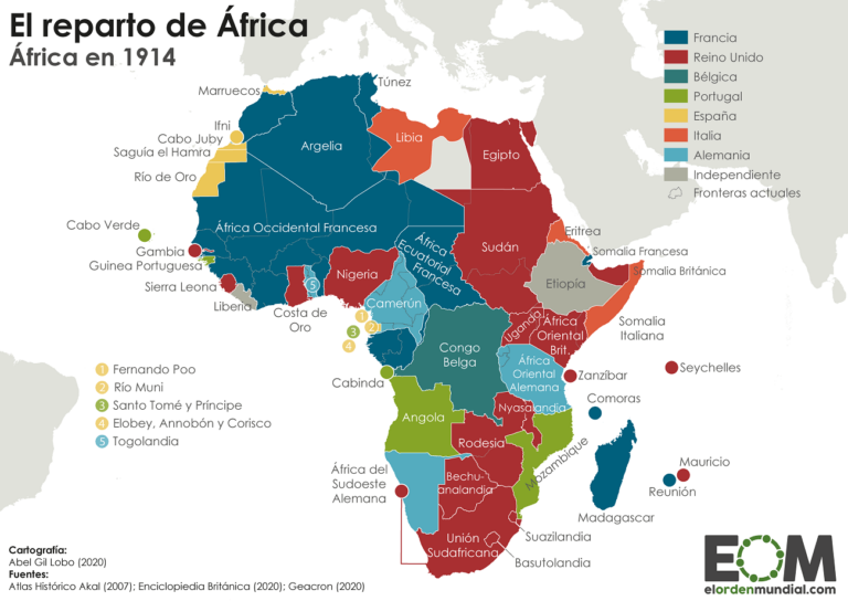 El reparto colonial de África en 1914 Mapas de El Orden Mundial EOM El reparto colonial de África en 1914 Mapas de El Orden Mundial EOM