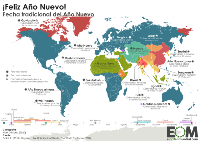 La celebración de Año Nuevo en el mundo