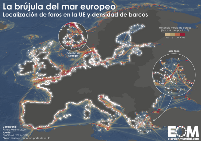 ¿Dónde están los faros en la Unión Europea?