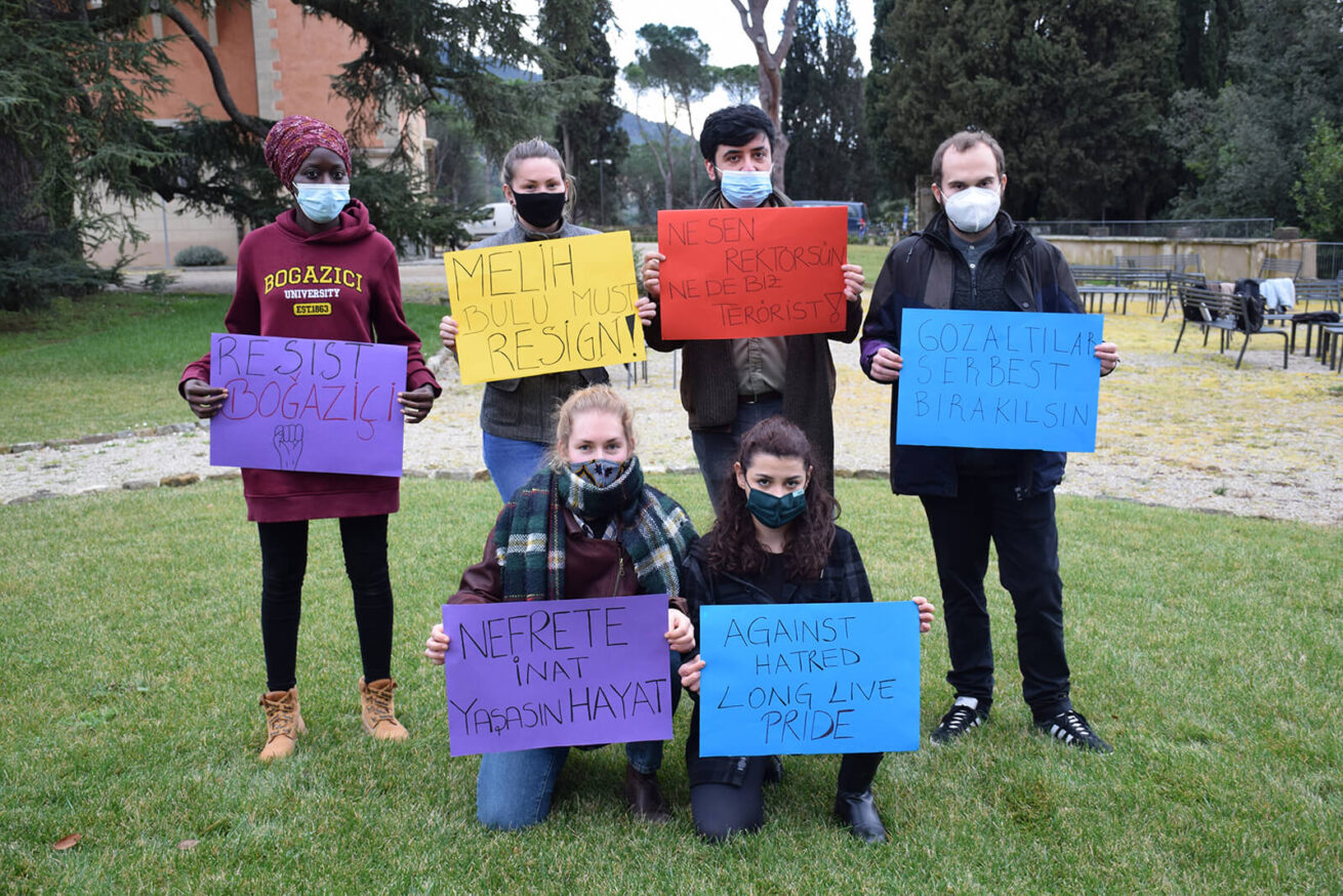 Protestas en apoyo a los estudiantes turcos.