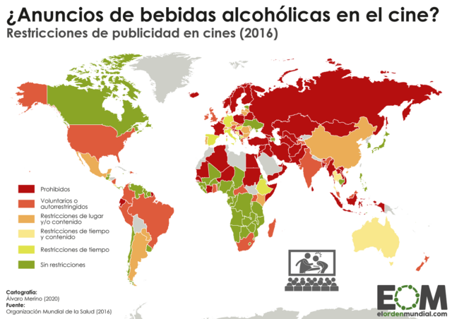 Las restricciones a los anuncios de bebidas alcohólicas en el cine