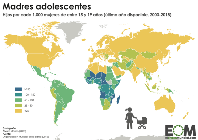 El mapa de la maternidad adolescente en el mundo