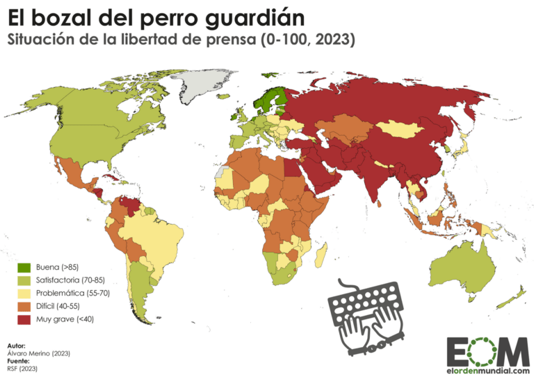 Mapa libertad de prensa mundo