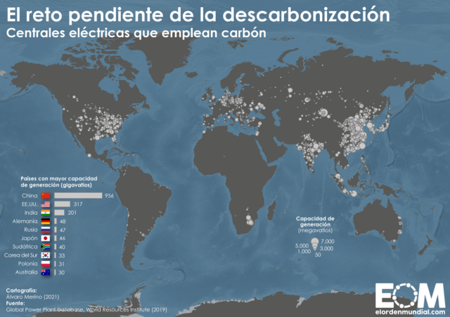 Seis mapas para entender la producción de electricidad en el mundo