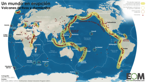 Mapa de los volcanes