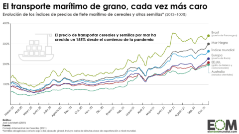 Precio transporte marítimo alimentos