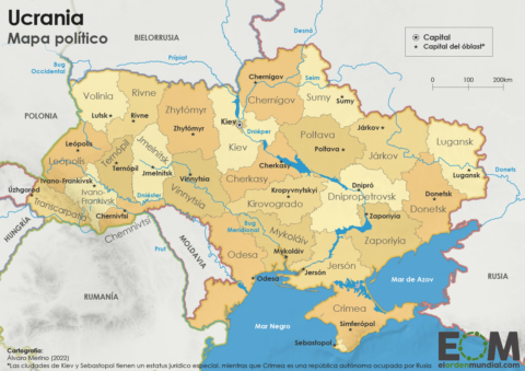 Mapa político Ucrania