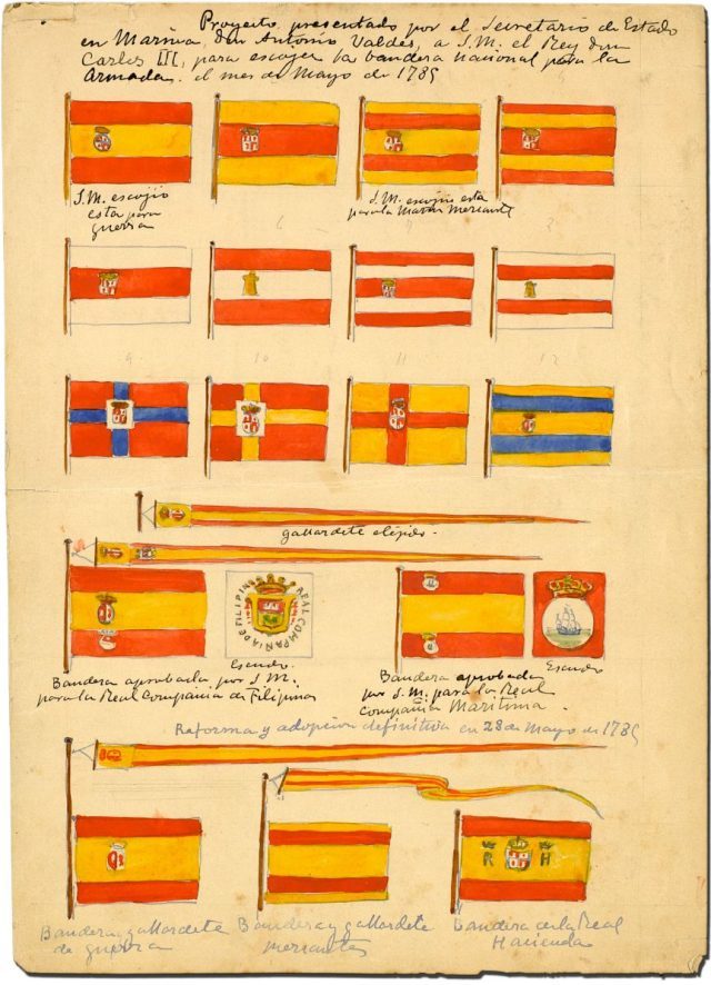 Diseños de la bandera de España