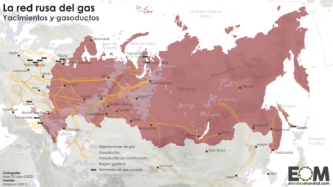 El mapa del gas en Rusia