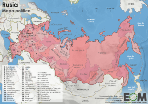 Mapa político Rusia
