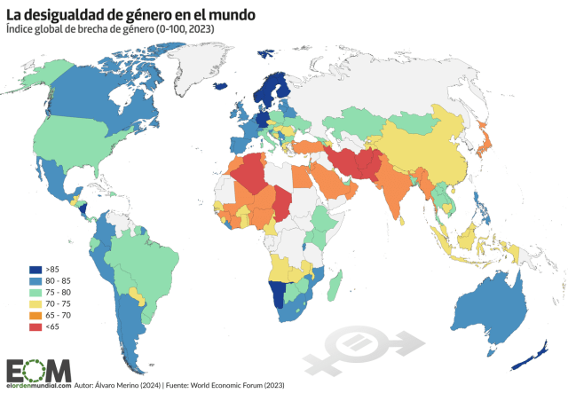 El mapa de la brecha de género en el mundo