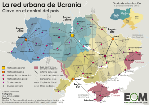 La red urbana de Ucrania, un elemento clave para controlar el país