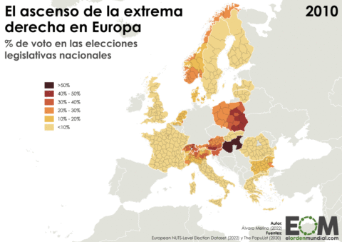 El mapa de la expansión de la extrema derecha en Europa