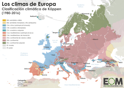 Mapa climas Europa