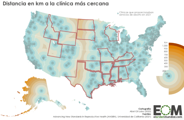 Así está cambiando el acceso al aborto en Estados Unidos: grandes ciudades a 800 km de la clínica más cercana