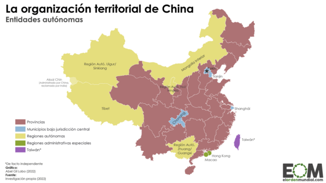 La organización territorial de China