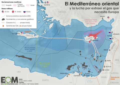 El mapa de la geopolítica del Mediterráneo oriental