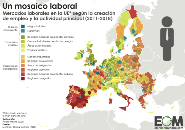 Las regiones laborales de la Unión Europea