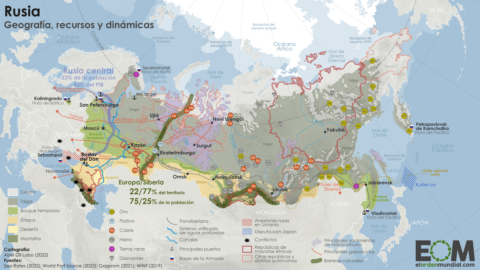 El mapa de la geopolítica de Rusia