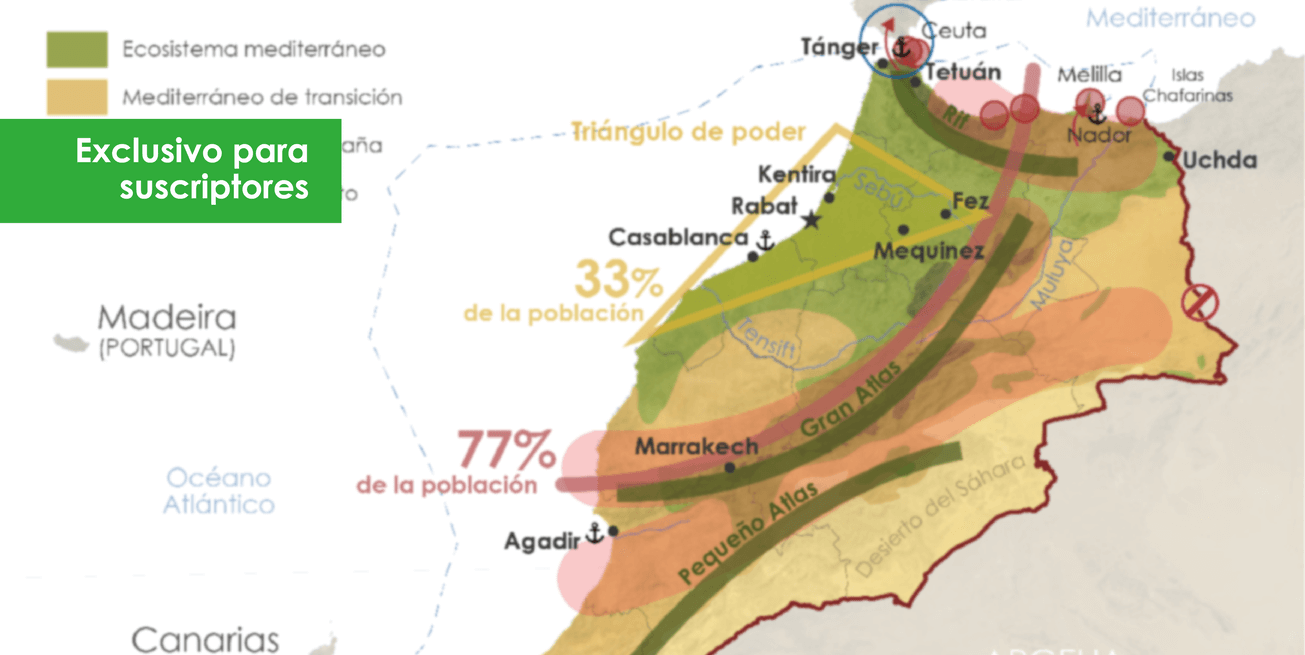 El mapa de la geopolítica de Marruecos - Mapas de El Orden Mundial - EOM