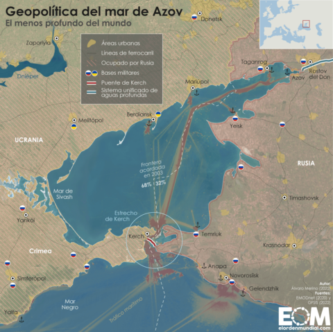 La geopolítica del mar de Azov, la frontera marítima entre Rusia y Ucrania