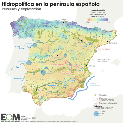 El mapa del agua en España