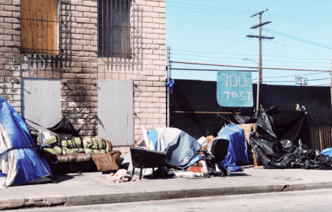 Persona sin hogar en Estados Unidos