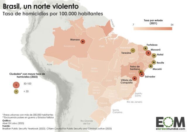 El mapa de la violencia en Brasil