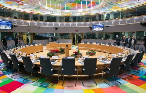 Sala de reunión del Consejo de la Unión Europea