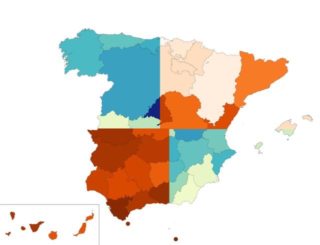 Seis mapas para entender las elecciones en España