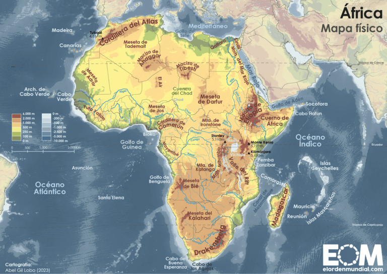 El Mapa F sico De frica Mapas De El Orden Mundial EOM El Mapa F sico De frica Mapas De El Orden Mundial EOM