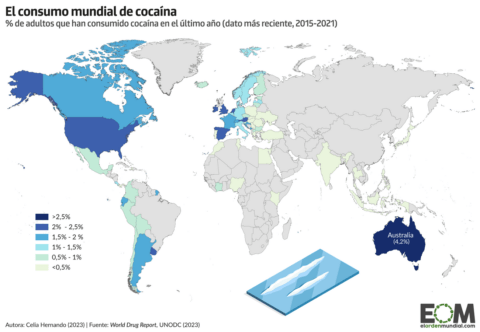 Mapa cocaína mundo