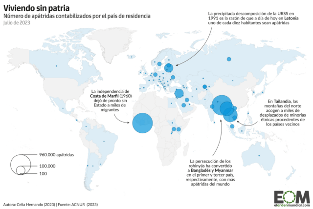 Huérfanos de nacionalidad: el mapa de los apátridas en el mundo
