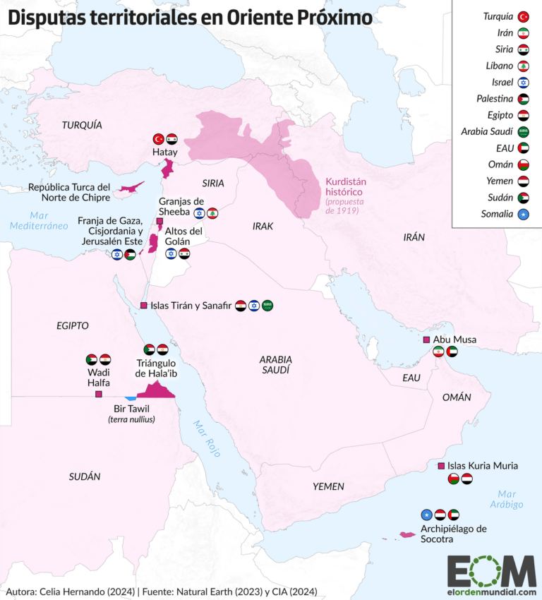 Las disputas territoriales en Oriente Próximo - Mapas de El Orden ...