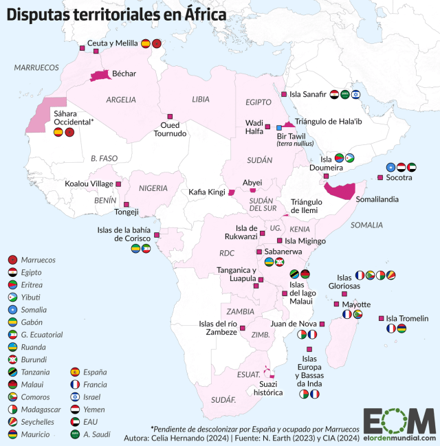 Las disputas territoriales en África